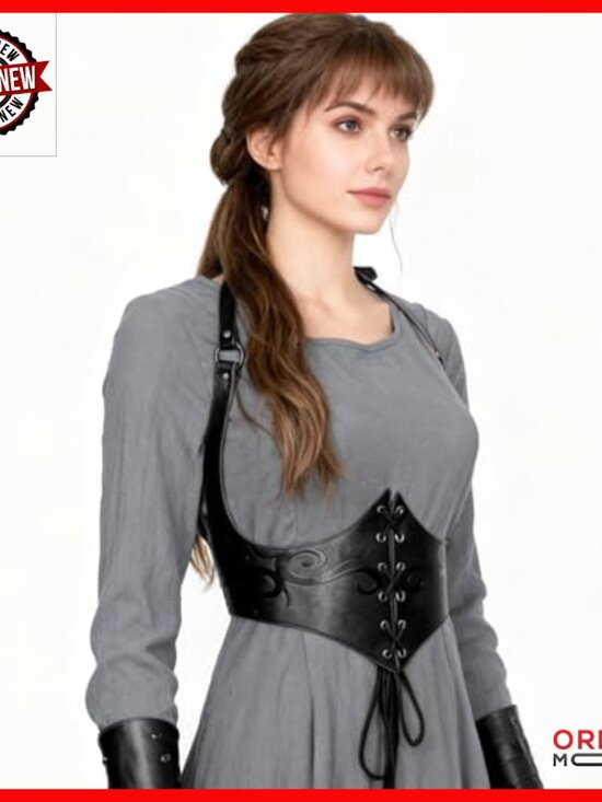 Faux Leather Corset Belt Adjustable 29-31in Renaissance Steampunk Cosplay main image 5